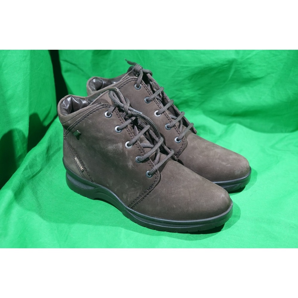 Mephisto Slacker Boots Brown Leather Mens US 7 Made in France